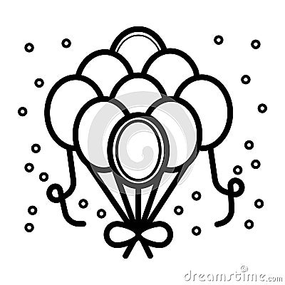 Balloons icon vector Vector Illustration