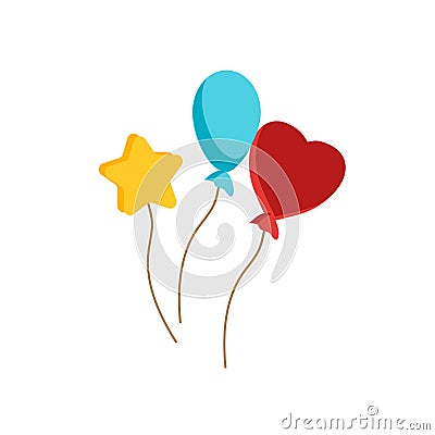 Balloons icon vector isolated on white background, Balloons sign , family symbols Vector Illustration