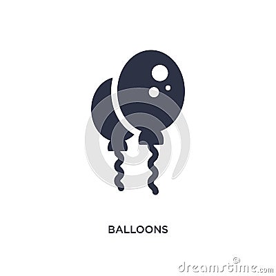 balloons icon on white background. Simple element illustration from brazilia concept Vector Illustration