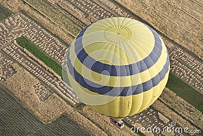 Balloons over Farmland Stock Photo