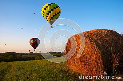 Balloons Over Iowa Stock Photo