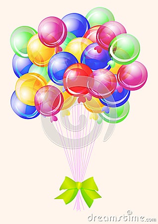 Balloons party happy birthday Vector Illustration