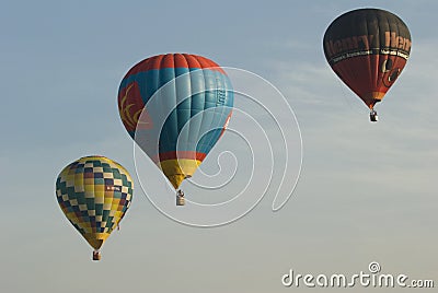 Balloons in Sky Editorial Stock Photo