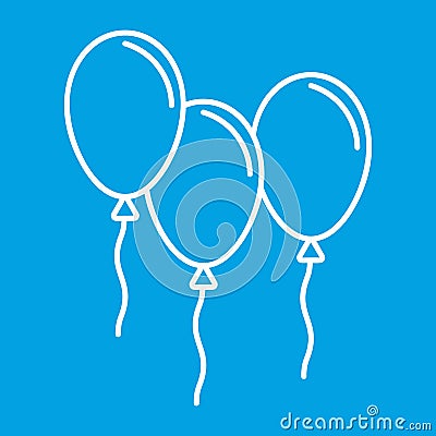 Balloons thin line icon Vector Illustration