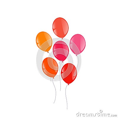 Balloons on a white background Vector Illustration