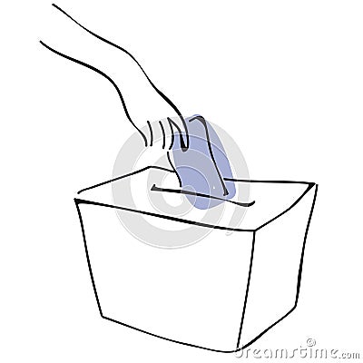 Ballot box Cartoon Illustration