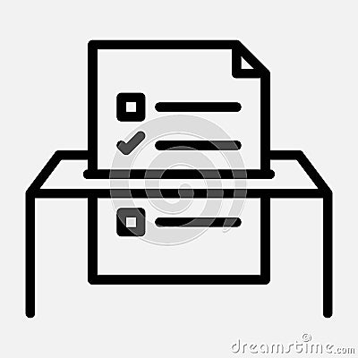 Ballot box icon. Voting box symbol Vector Illustration