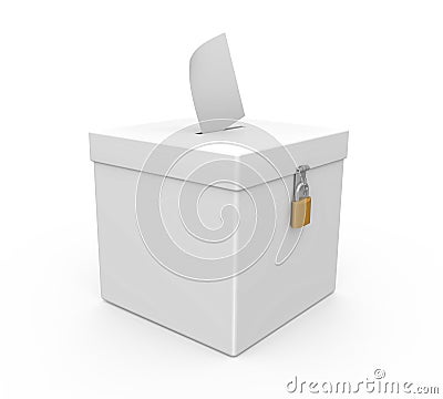 Ballot Box Isolated Stock Photo