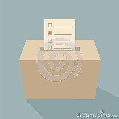 Ballot box vote Vector Illustration