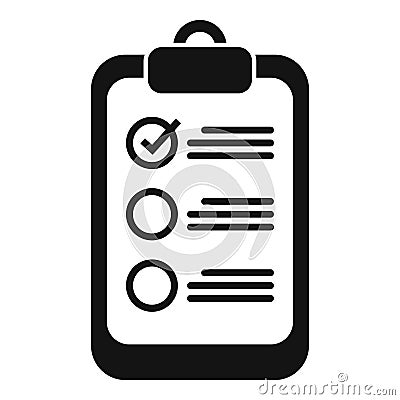 Ballot choice to do list icon simple vector. Democratic state Stock Photo