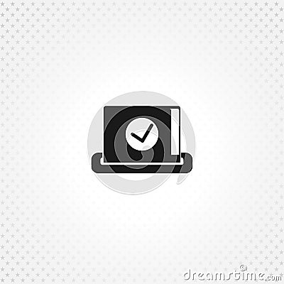 Ballot isolated solid icon Vector Illustration