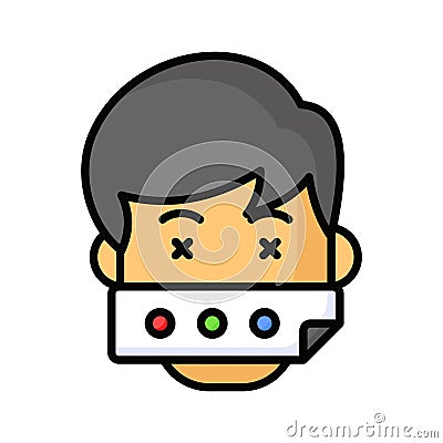 Ballot thief, ballot burglar icon design ready to use vector Vector Illustration