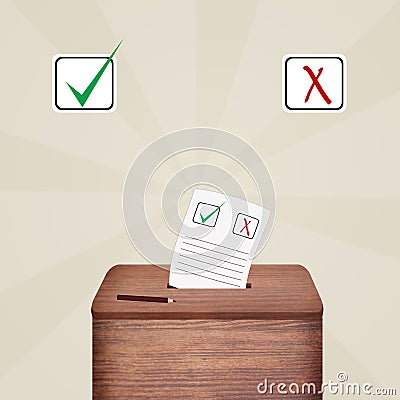 Ballot voting box Stock Photo