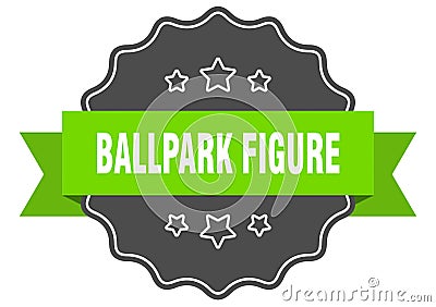 ballpark figure label Vector Illustration