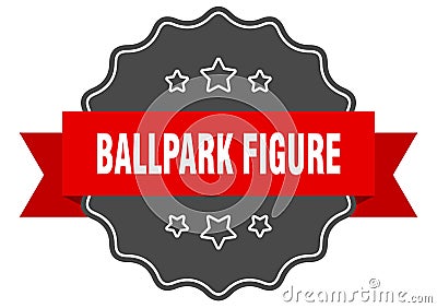 ballpark figure label Vector Illustration