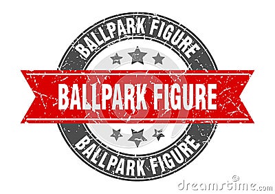 ballpark figure stamp Vector Illustration