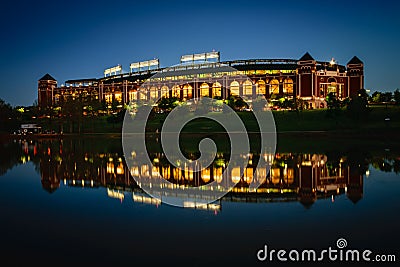 Ballpark reflected Stock Photo