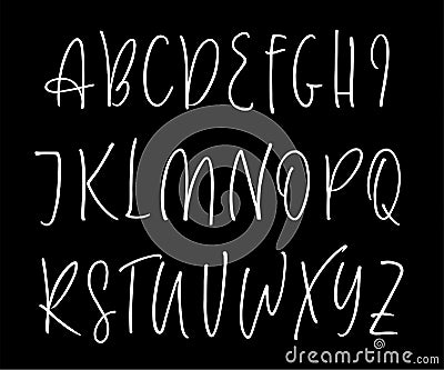 Ballpen handwritten vector alphabet Vector Illustration