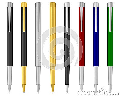 Ballpoint pen 7 Vector Illustration