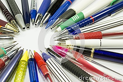 Ballpoint pens Stock Photo