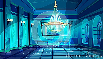 Ballroom night hall vector illustration Vector Illustration