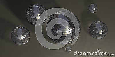 Abstract 3d shapes on background. 3d image. 3d rendering. Stock Photo