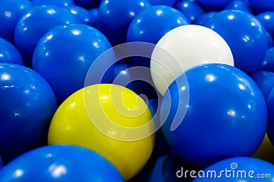 Balls in ball house play ground for kids Stock Photo