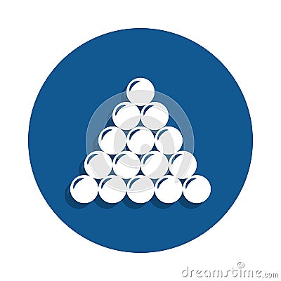 balls for billiards icon in badge style. One of sport collection icon can be used for UI, UX Stock Photo