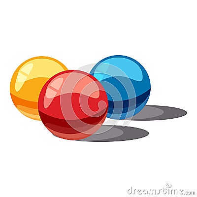 Balls for paintball icon, cartoon style Vector Illustration