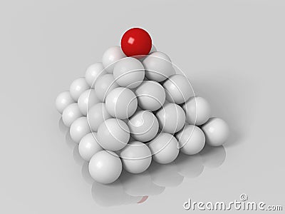 Balls pyramid Stock Photo