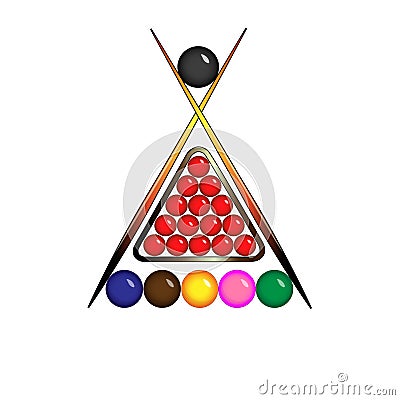 Balls for snooker logo Stock Photo