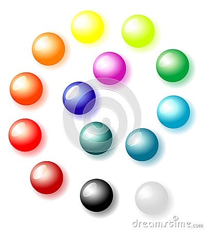 Balls on a white background Vector Illustration