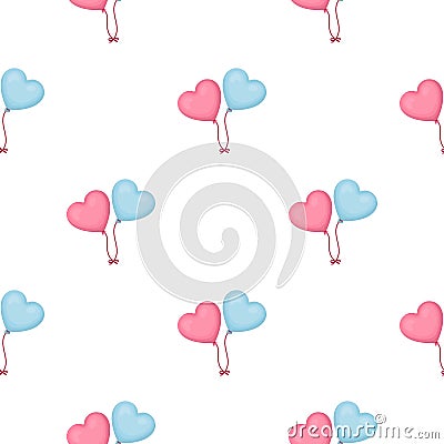 Baloons icon in cartoon style on white background. Romantic pattern stock vector illustration. Vector Illustration