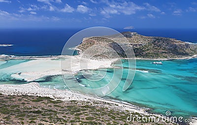 Balos bay at Crete island, Greece Stock Photo