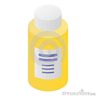 Balsam bottle icon, isometric style Vector Illustration