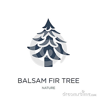 balsam fir tree icon in trendy design style. balsam fir tree icon isolated on white background. balsam fir tree vector icon simple Vector Illustration