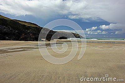 Balthos beach after the storm, Isle of Lewis Scotland Stock Photo