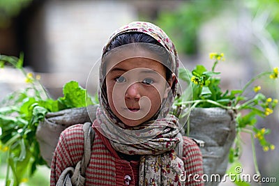 Balti girl, India Editorial Stock Photo