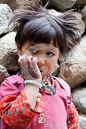 Balti girl, India Editorial Stock Photo