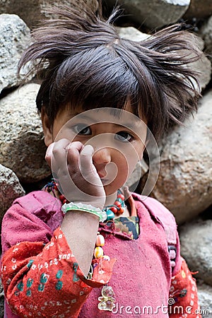 Balti girl, India Editorial Stock Photo