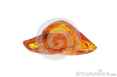 Baltic amber closeup on white background Stock Photo