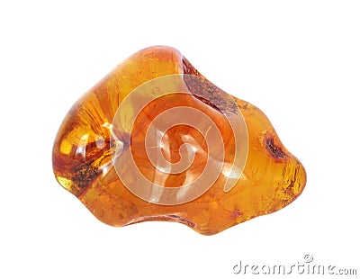 Baltic amber closeup on white background Stock Photo