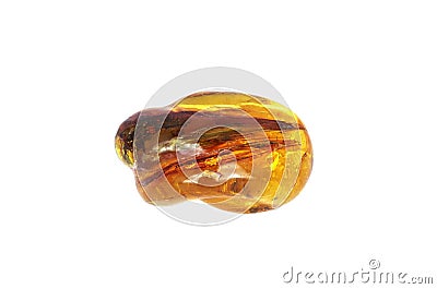 Baltic amber closeup on white background Stock Photo