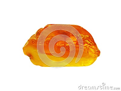 Baltic amber closeup on white background Stock Photo