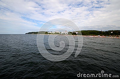Baltic coast in Miedzyzdroje Stock Photo