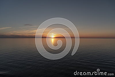 Baltic sunset from MS Azura Stock Photo