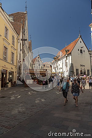 Vana Turg & x28;Old Market& x29; in Tallinn Editorial Stock Photo