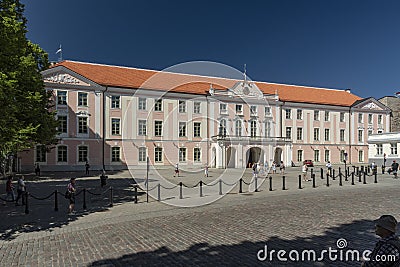 The Parliament building of Estonia Tallinn. Editorial Stock Photo