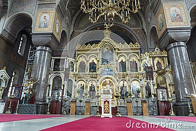 Altar in Uspenski Cathedral on Katajanokka island Helsinki Editorial Stock Photo