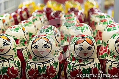 Russian Dolls in a shop in St Petersburg Russia Stock Photo